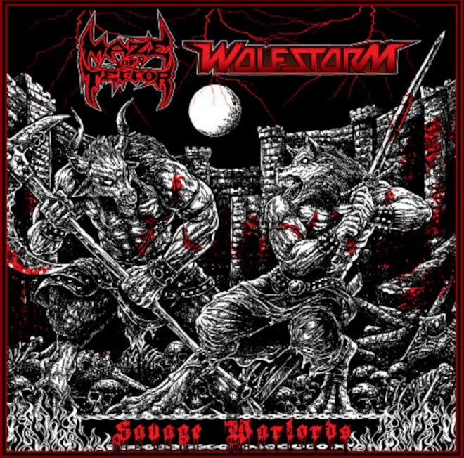 MAZE OF TERROR / WOLFSTORM Savage Warlords Split CD + PATCH